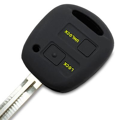 [IKT] Silicone Cover for Keyless Keyless Keyless Ski 2 Buttons Black Yellow / Vitz