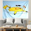 1PC Cute Pika Adventure K-pop music group Tapestry Accessories for Bedroom,Livingroom, dormitory Room Wall Decor Fan Birthday Gifts