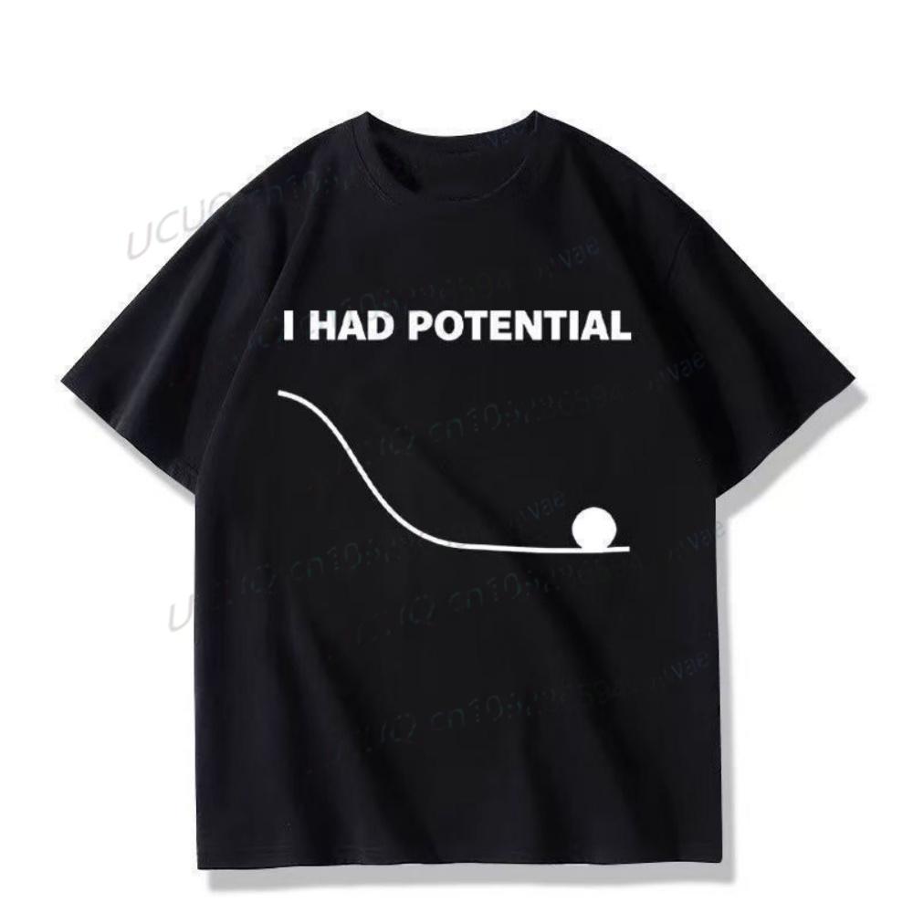 20296 Unisex's Project Hail Mary “I Had Potential” Ryland Grace Same Style Unisex T-Shirt Summer New Fashion Unisex Plus Size T-Shirt