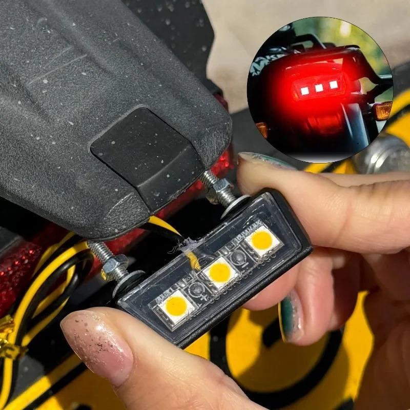 Motorcycle LED License Plate Light Motorcycle Modification License Plate LED Light Waterproof Motorcross License Plate Lamp 12v