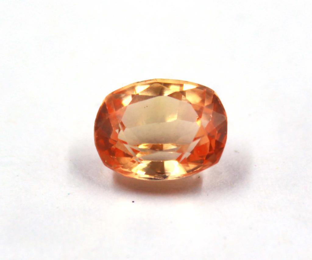 3.70 Carat Excellence Quality Cushion Shape Peach Sapphire Certified Sri Lanka Gemstone SN541