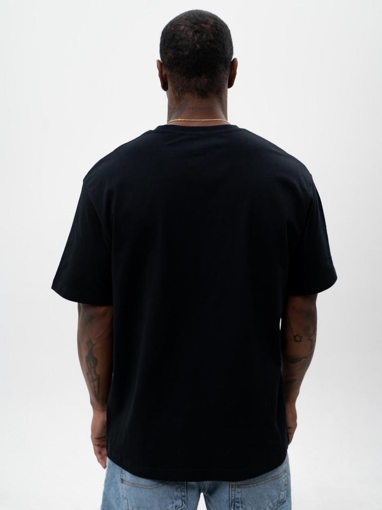 Jigga Wear Colorfull Men's Black Short Sleeve Oversize T-Shirt M