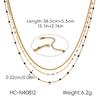 Three Layer Titanium Steel French Vintage Necklace Minimalist Design Collarbone Chain Long Lasting Jewelry