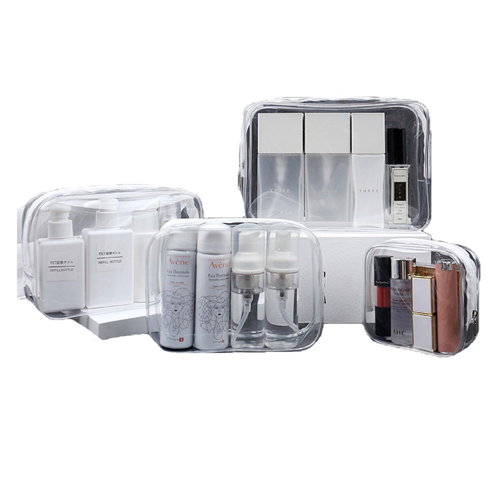 

Tumecos Transparent Cosmetic Waterproof Storage Multifunctional Toiletry Makeup Storage Waterproof Travel Toiletry Lightweight and Large Capacity Bag,