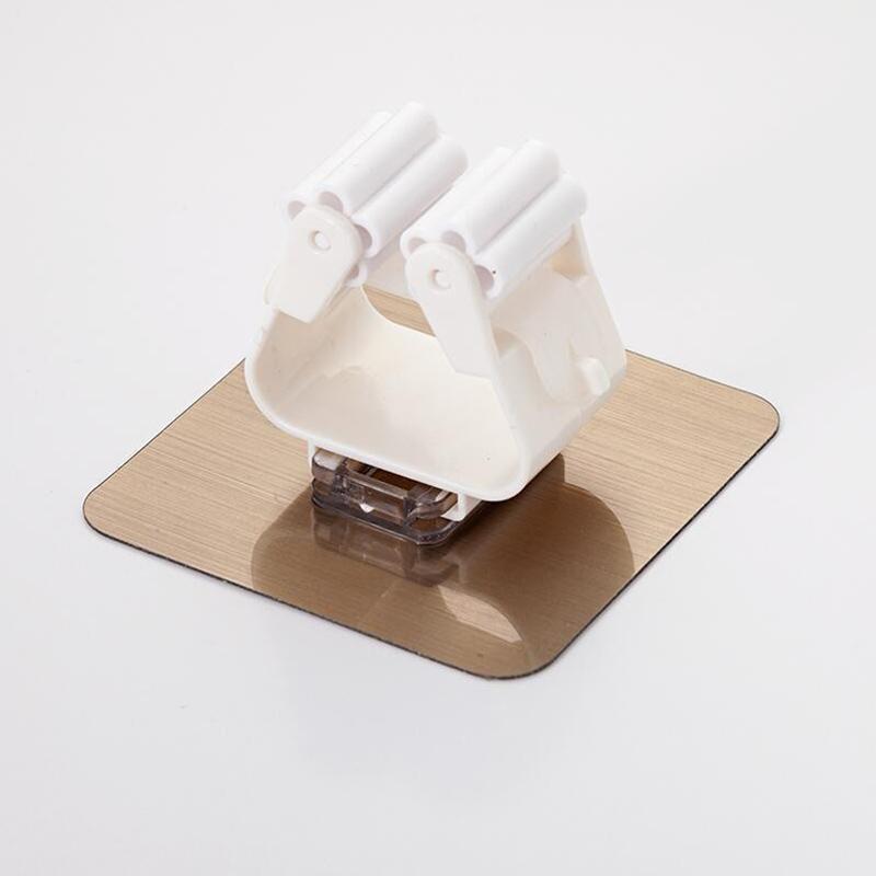 1-10pcs Adhesive Multi-Purpose Hooks Wall Mounted Mop Organizer Holder RackBrush Broom Hanger Hook Kitchen Bathroom Strong Hooks