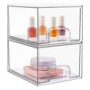 Transparent Storage Box Stackable Cosmetic Organizer Drawer Large Capacity Stable Makeup Organizer Box Bathroom Counter Dresser Cabinets Vanity