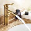 Basin Sink Taps Deck Mounted Brass Hot and Cold Water Mixer Tap Washing Basin Faucet Antique Brass Bathroom Faucet