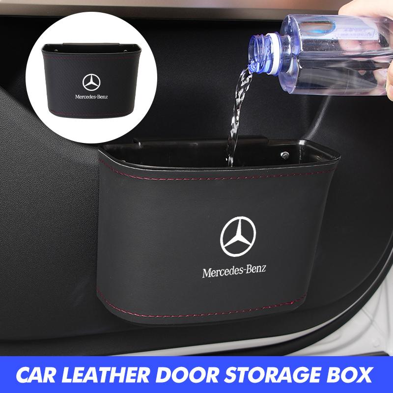 CRR1 Car Door Storage Bag Drink Waste Card Key Sunglasses Holder For Mercedes Benz W202 W212 W126 W140 W168 W177 CLS GLE GLC GLS CLA