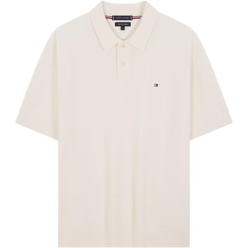 Tommy Hilfiger Мужская однотонная футболка-поло из чистого хлопка L