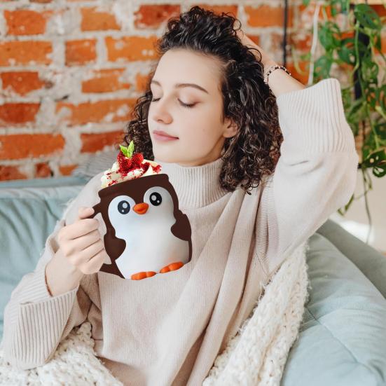 

Yousheng Ice Cream Cup Holder Penguin Shape Soda Beer Bottle 16 Oz Capacity Dessert Party Accessory Kitchenware A фіолетовий