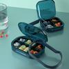 Youjialiangpin Portable Mini Pill Organizer, Weekly Seven-Day 6-Compartment Blue Box