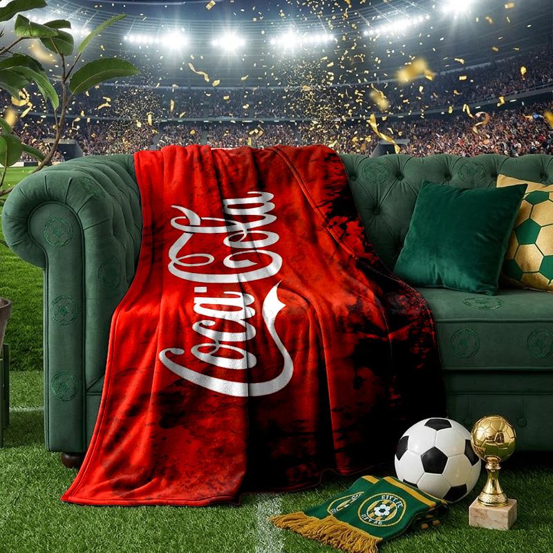 Coca Abstract Art Blanket Lightweight Ideal Bedding Blanket Perfect for Travel, Camping, Living Rooms, Offices, Sofas, Fan Christmas Gift