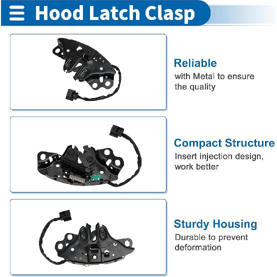 Hood Latch Assembly for Nissan Altima 2019-2023 Engine Hood Latch Lock Release No.656016CA1A 1 Pcs