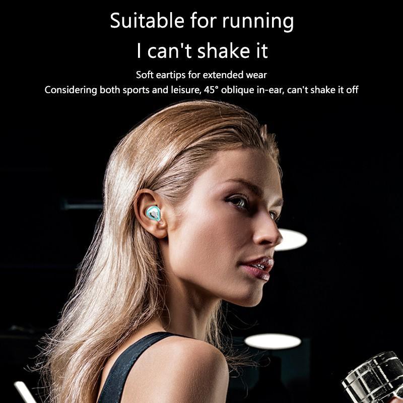 NOVÁ herní sluchátka True Wireless Stereo hudební sluchátka s nízkou latencí, potlačením hluku, dotykovým ovládáním, sportovní sluchátka s nabíjecím pouzdrem 2000mAh