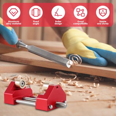 Honing Guide Tool Aluminum Alloy Chisel Sharpening Jig Adjustable Woodworking Sharpener Bracket Angle Fixture Wood Chisel