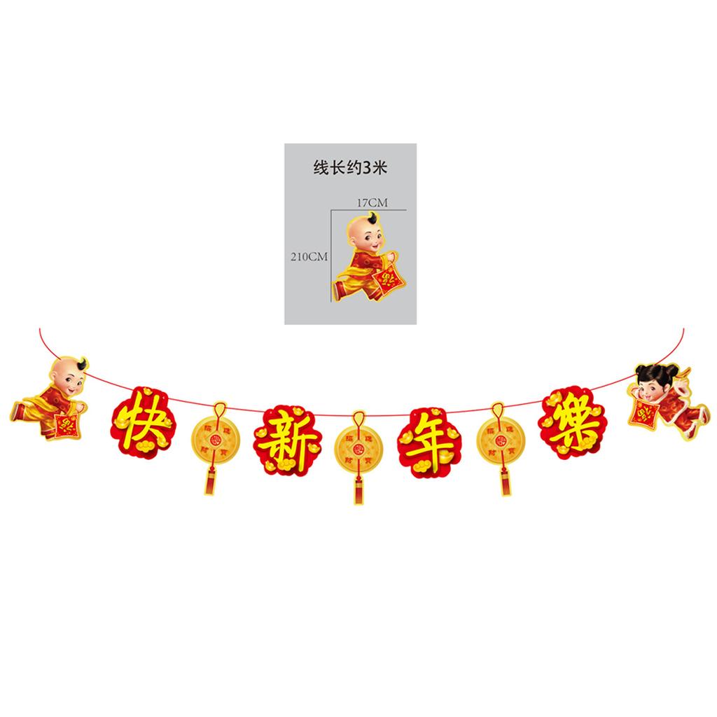 New Year'S Day Party Decoration Laqi Yuanbao God Of Wealth Gong Xi Fa Cai Paper Latte Flower Spot
