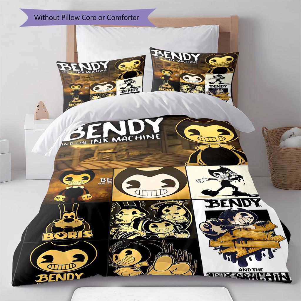 Bendy Pattern Bedding Quilt Set Quilt Cover Pillowcase Home Decoration Gift (1 * duvet cover + 2 * pillowcase, without core)