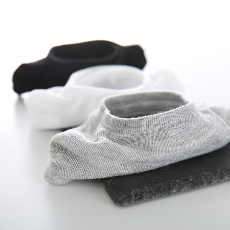 10 Pairs of Summer Men's Socks, Men's Cotton Short Socks, Shallow Silicone Anti-slip Invisible Boat Socks, Polyester-cotton Socks