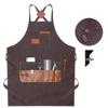 Custom Logo Canvas Apron for Art Students and Coffee Shop Staff