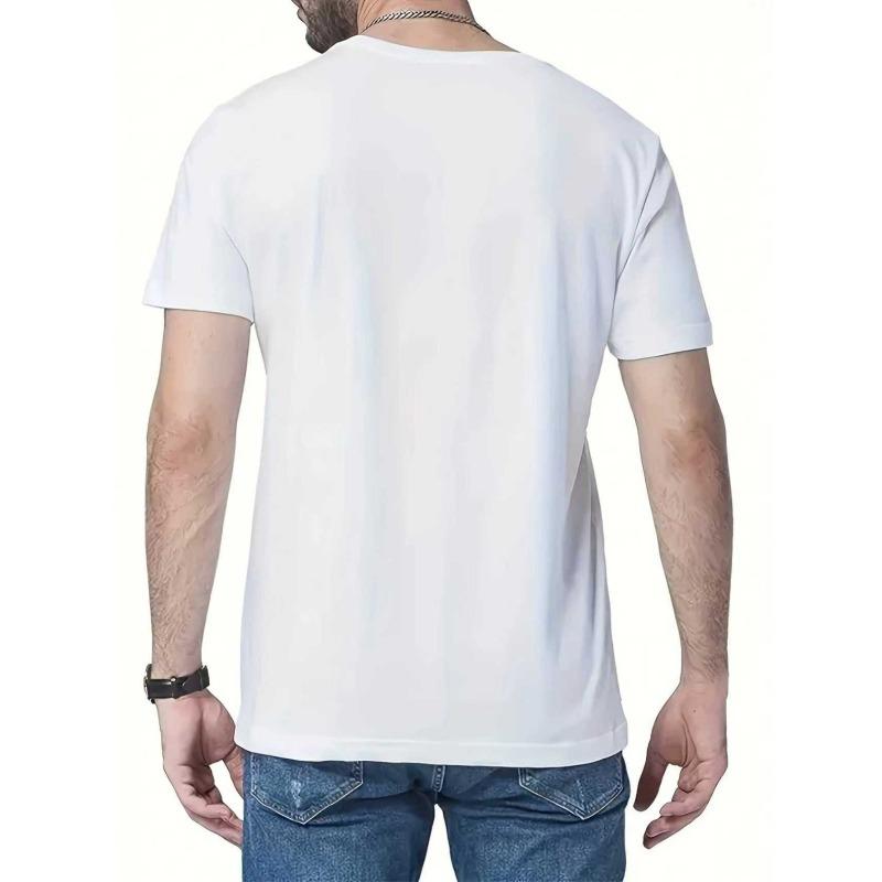 Men's Happy Duck Cartoon Print, Trendy Long Sleeve Crew Neck T-Shirt