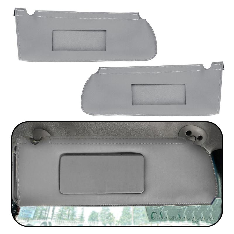 

1 Pair Sun Visor Cover Trim Fit For Chevrolet Tahoe Suburban 1500 GMC Yukon 1995 1996 1997 1998 1999 Grey Microfiber Leather