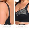 Wireless Oversized Lace Full Cup Bra, Plus Size Large Bust Comfortable Everyday Lingerie for Women