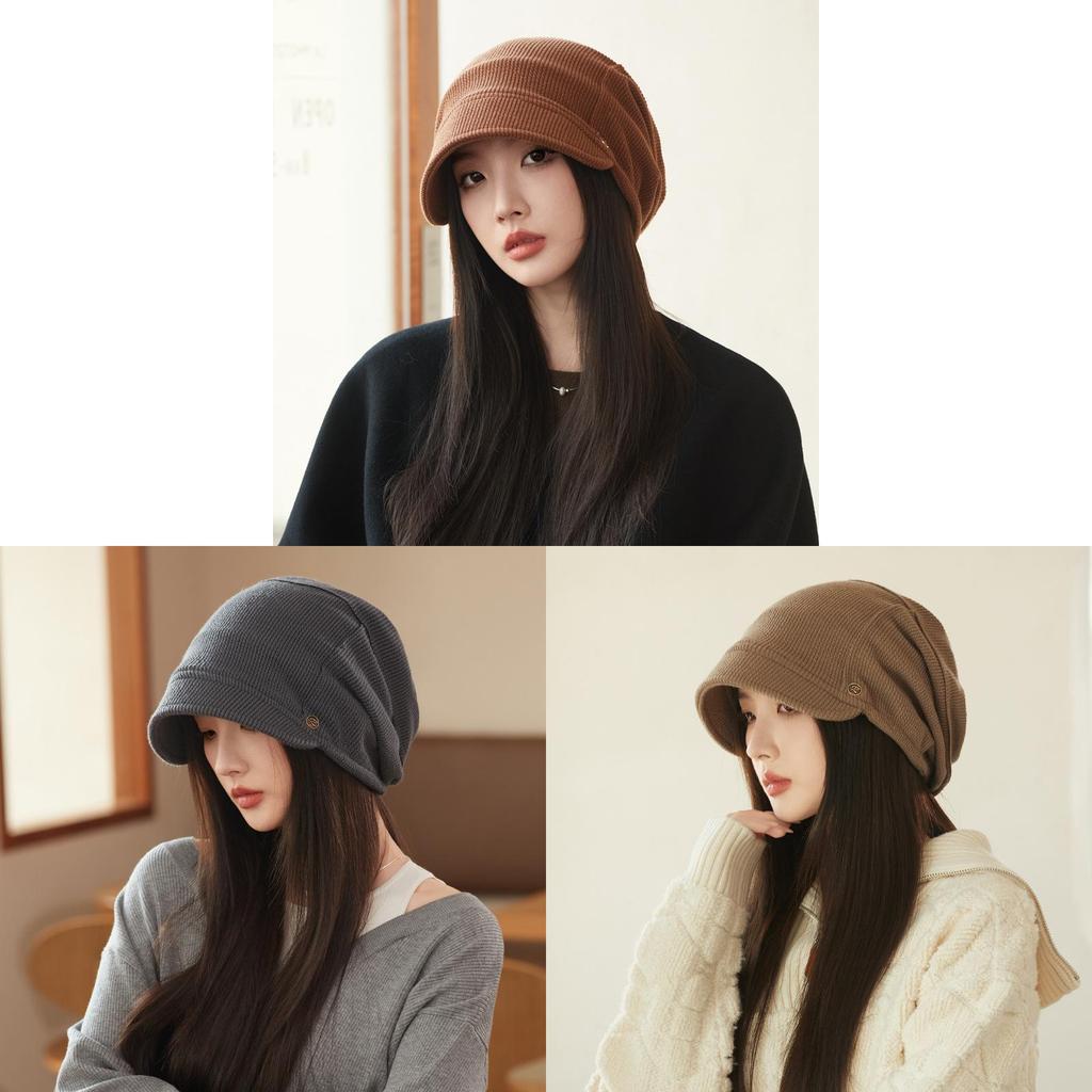 Casual Womens Foldable Knit Beanie With Breathable Polyester For Fall And Winter