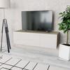 Engineered Wood TV Stand 120x40x34cm Oak and Glossy White
