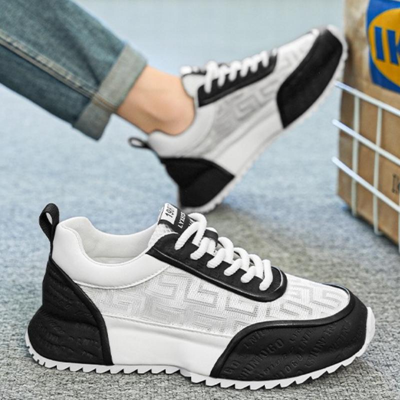 New Fashionable High End Spring and Autumn Thick Soled Height Increasing Breathable Trendy Versatile Men's Casual Sports Shoes