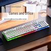 Luminous Wired USB Keyboard with Mechanical Feel for Gaming & Universal Laptop/Computer Use
