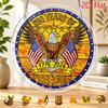 2D Flat, 2D Flat Acrylic Jigsaw Puzzle Sun Catcher, 83pcs, Bald Eagle Commemorative Theme Sun Catcher Puzzle, Home and Garden Decor, Gift for Christma