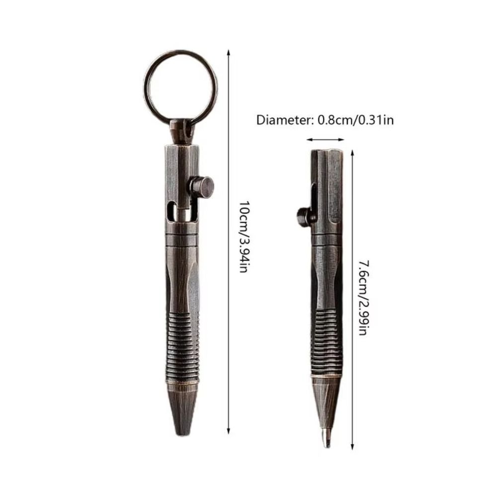 All-Metal Mini Brass Pen Easy Carry Neutral Ballpoint Pen Travel Pocket Pen School Supplies