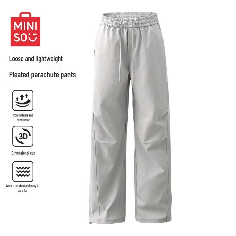 MINISO Men's Rivet Design Paratrooper Cargo Pants