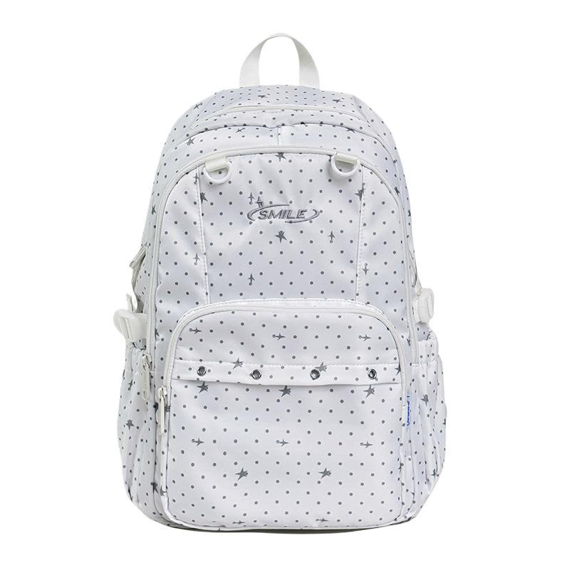 Schoolbag new ins wind star backpack female students cute large capacity schoolbag junior high school student leisure travel backpack