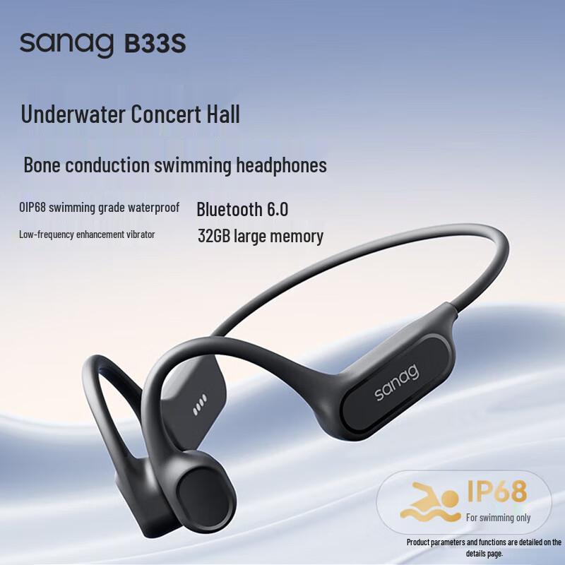 Saina B33S IP68 Waterproof Bone Conduction Swimming Headset