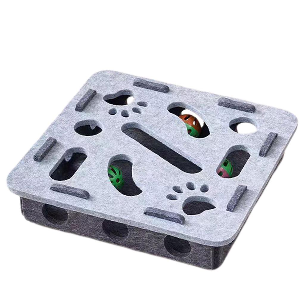 Felt Cat Puzzle Toy Interactive Felt Puzzle Box For Indoor Cats For Indoor/Outdoor Play