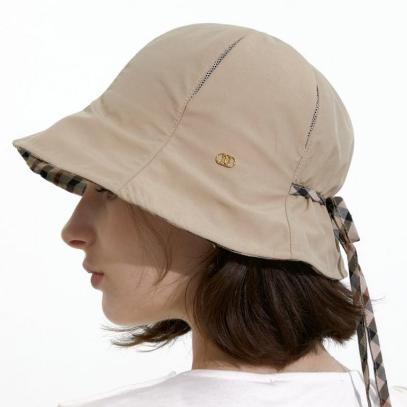 Daks Back Banding Slit Point Check Strap Beige Bucket Hat Dbhe5e227iv