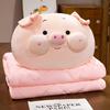 1Pc 4050Cm Cartoon Plush Piggy Plush Pillow With Blanket Doll Stuffed Soft Animal Pig Cushion Lovely Toy For Birthday Gifts