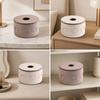 Half-PU Leather Tissue Box Versatile Cylindrical Tabletop