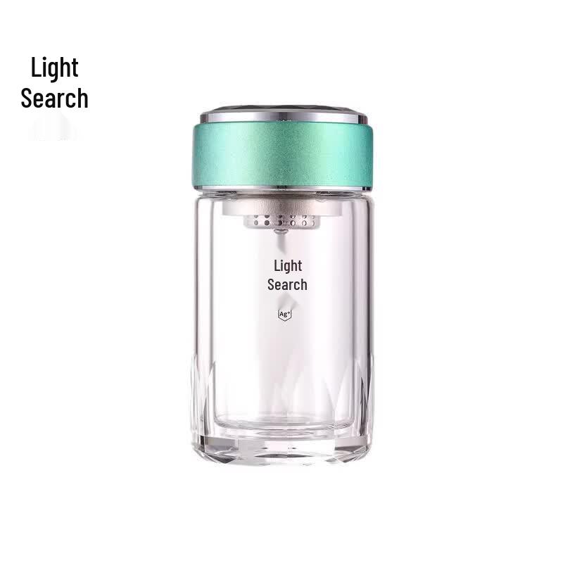Pure Titanium Double-Layer Tea Infuser Glass Bottle