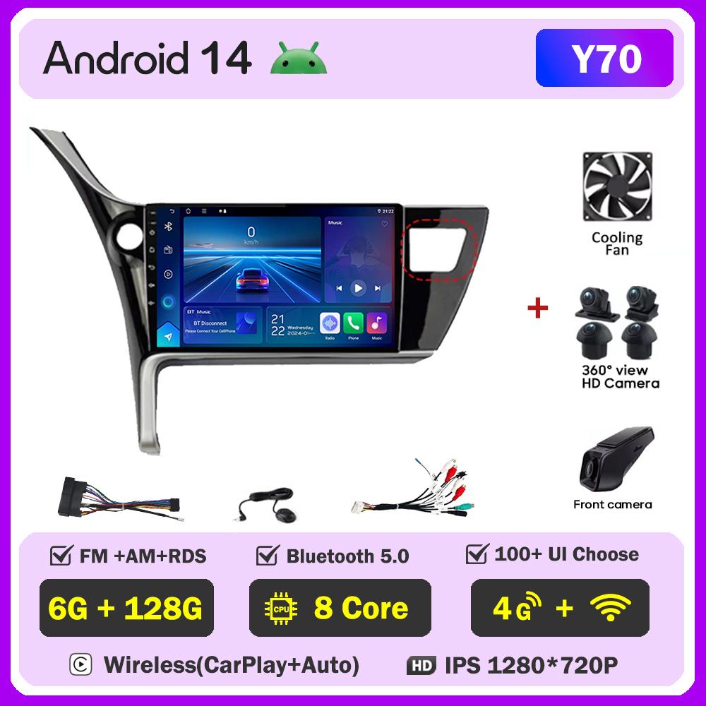 For Toyota Corolla 11 Auris E180 2017 2018 2019 Carplay Auto Screen Wireless Android Auto Car Intelligent Systems AutoMotive DSP