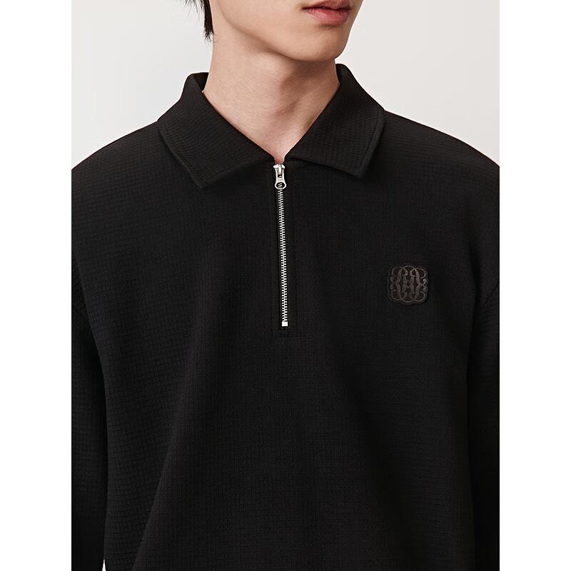 GXG Men's Textured Half-Zip Polo Sweatshirt