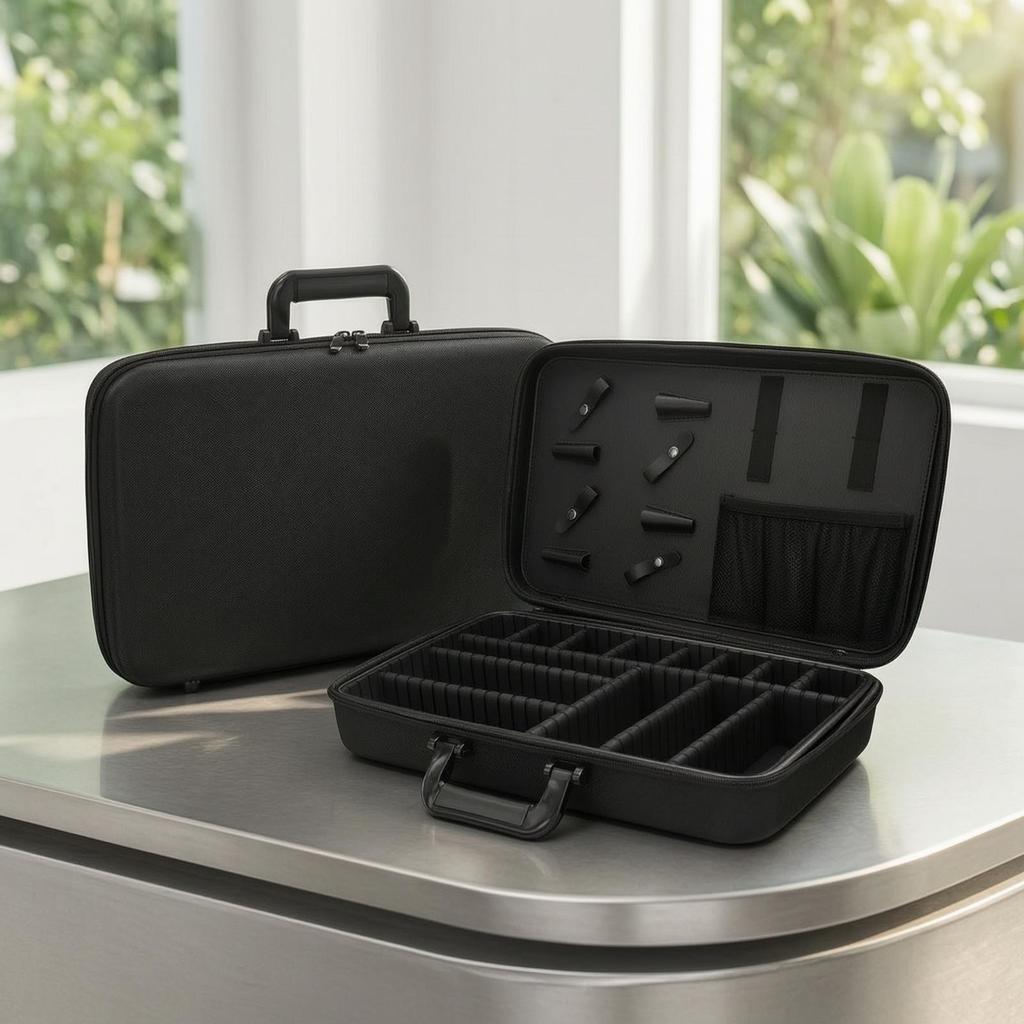 Hairstyling Tool Case HardSided Storage Bag with Dividers Padded for