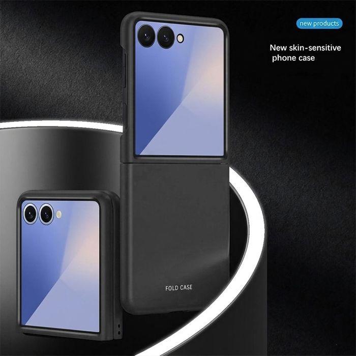 Coque pour Samsung Galaxy Z Flip 8, Protection Antichoc Rigide Anti-Rayure Noir - 2 Verres Trempés