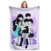 Anime Omori Spiel Deckenbezug Plüschdecke Sommer Klimaanlage Bedruckte Leichte Tagesdecken,