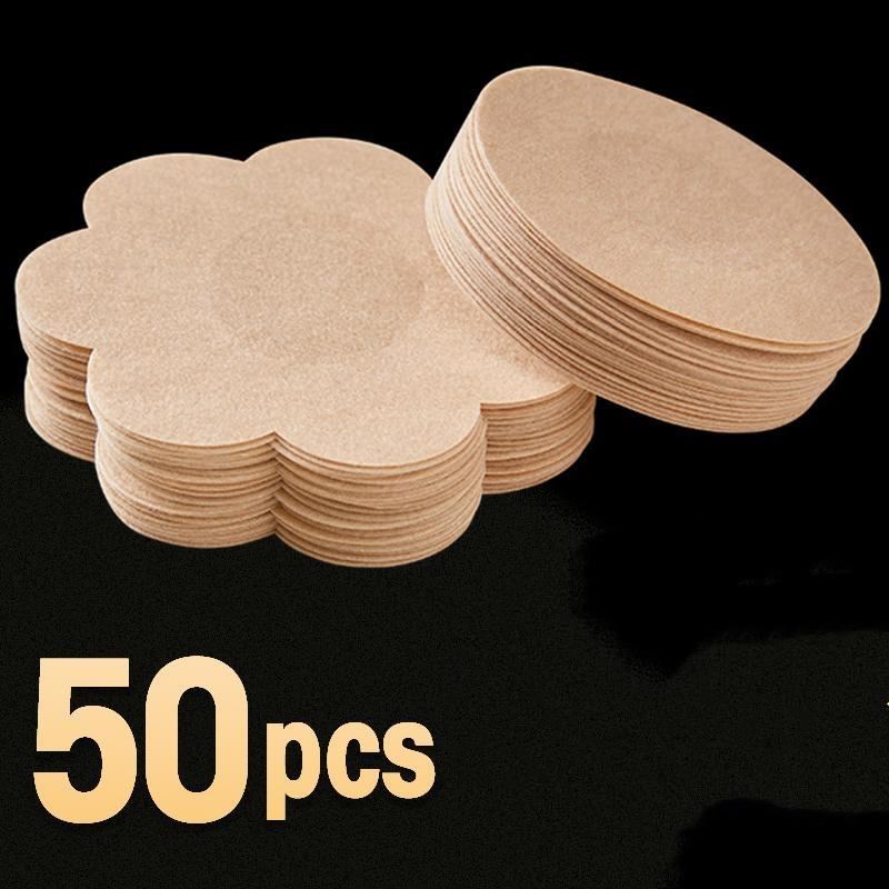 50/30/10Pcs Cloth Nipple Cover Teat Hide Women Nipple Pasties Piece Breast Petals Invisible Bra Padding Chest Sticker Patch Covers