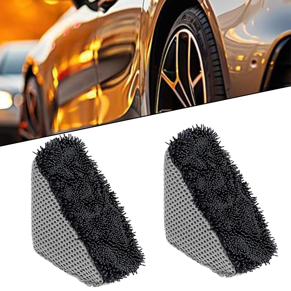 Tire Cleaning Sponge Car Cleaning Brush Car Detailing Cleaning Tool Anti-Slip Design Effective Tire Maintenance Neat Application