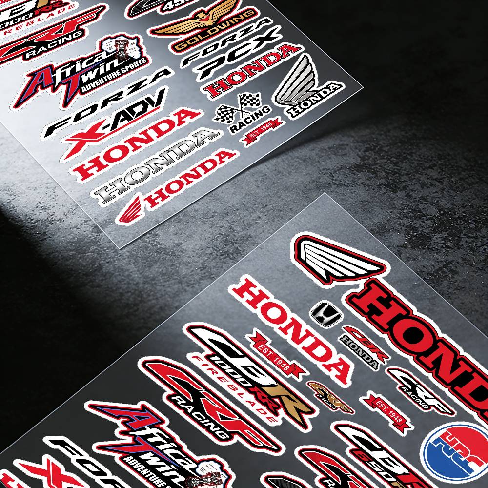 For Honda Reflective Motorcycle Stickers Waterproof Vinyl Decals for Motorbike Helmet Fuel Tank Bike