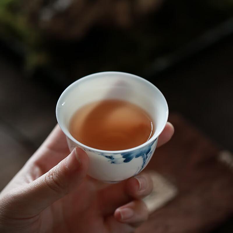 Chinese Hand-painted Ceramic Gaiwan Tea Set