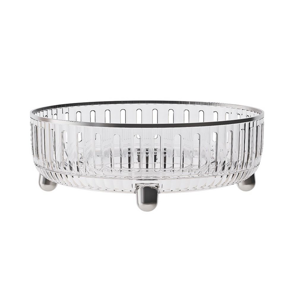 Plastic 360° Rotating Storage Tray Round Large Capacity Seasoning Storage Rack Space Saving Rotating Spice Shelf Bathroom